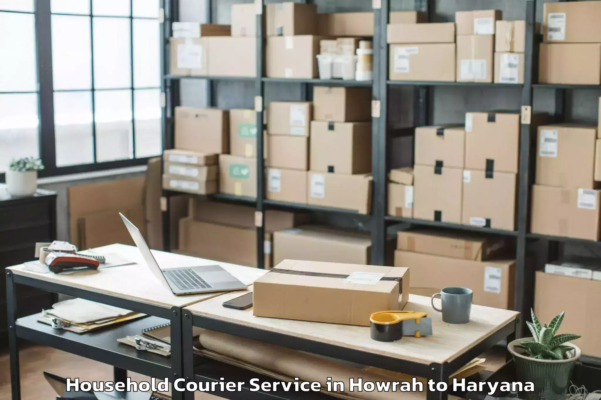 Book Howrah to Pristine Mall Faridabad Household Courier Online